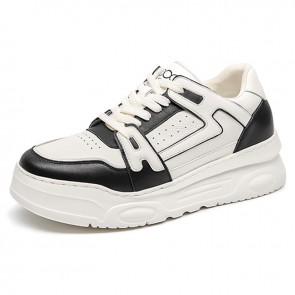 Height Increasing Monochrome Sneakers - 3 Inch Taller Shoes