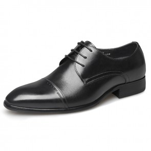 European Taller Men Wedding Shoes Increase Height 2.8inch / 7cm Pointy Toe Elevator Dress Shoes