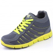 breathable mesh height increasing running shoes give you taller 8cm / 3.15inches elevator sports shoes