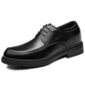 Best 4 Inch Elevator Derby Shoes Calfskin Leather Taller Formal Business Shoes Add Taller 10cm / 8cm