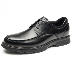 Superior Elevator Tuxedo Shoes Black Gentlemen Height Increasing Derbies Look Taller 2.6inch / 6.5cm