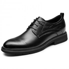 Ideal Bridegroom Elevator Wedding Shoes British Hidden Lift Tuxedo Derbies Add Height 2.6inch / 6.5cm