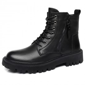 Clearance Height Increasing Motorcycle Boots Side Zipper Business Chukka Boot Gain 2.6inch / 6.5cm