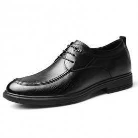 Lightweight Hidden Lift Dress Shoes Soft Calfskin Leather Business Formal Shoes Add Taller 2.8inch / 7cm