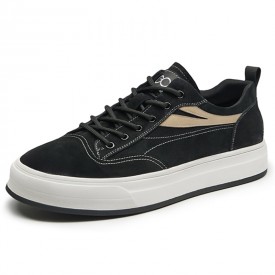 2024 Daily Height Increasing Sneakers Black Fashion Skateboarding Shoes Add Taller 2.2inch / 5.5cm