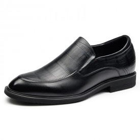 Attractive Elevator Dress Loafers Embossed Leather Slip On Formal Shoes Increase 2.6inch / 2.6inch