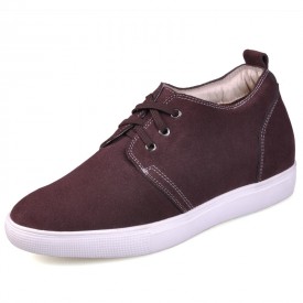 Best brown height increasing casual shoes increase your height 6cm / 2.36inches