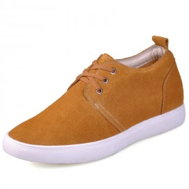 Korean style Yellow  height casual shoes get you taller 6cm / 2.36inches invisibly