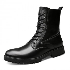 Best Elevator Motorcycle Boots Hidden Heel Lift Combat Boot Increase Height 2.4inch / 6cm