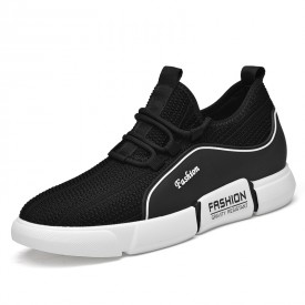 2021 Elevator Flyknit Fashion Sneaker Black Relaxed Lift Running Shoes Add Taller 3.2inch / 8cm