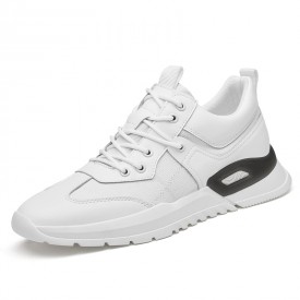 Clearance Height Elevator Fashion Sneakers White Casual Sports Shoes Increase 2.8inch / 7cm