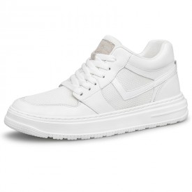 2024 Elevator White Mesh Skate Shoes Summer Height Increasing Sneakers Get Taller 2.4inch / 6cm