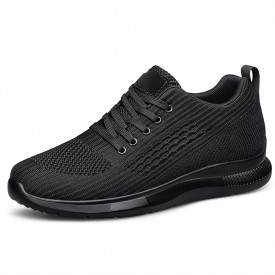 All-Terrain Elevator Knit Sneakers Lightweight Height Increasing Walking Shoes Gain 2.4inch / 6cm