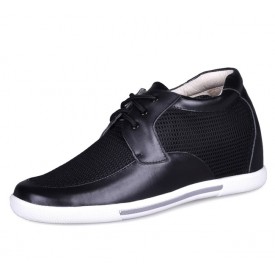 Black men height increase casual shoes grow taller 7cm / 2.75inches