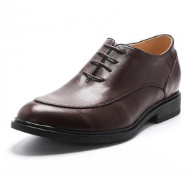 Add taller 6cm / 2.4inch height increasing sharp calf leather oxfords