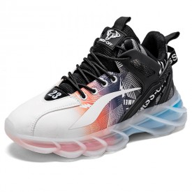 2024 Trendy Elevator Running Shoes Black-Orange Non Slip Mixes Sneakers Boost 2.8inch / 7cm