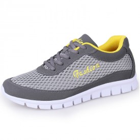 Campus Height Elevator Fashion Sneakers Gray Mesh Running Shoes Add Taller 2.4inch / 6cm