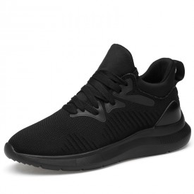 Comfortable Elevator Flyknit Racer Shoes Slip On Fashion Sneakers Increase Taller 2.4 inch / 6cm