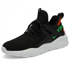 2022 Relaxed Elevator Running Shoes Black Flyknit Lift Fashion Sneakers Add Taller 2inch / 5cm