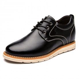 All Match Men Taller Shoes Black Height Increasing Business Casual Shoes Add 3.2inch / 8cm