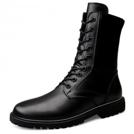 Side Zipper Western Tactical Boots Hidden Heel Lift Combat Military Boot Increase Taller 2.4inch / 6cm