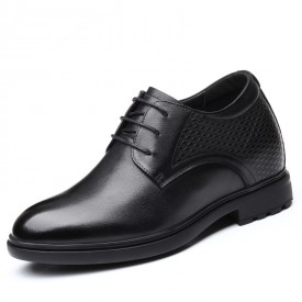 Modern Hidden Heel Tuxedo Shoes Genuine Leather Elevated Formal Shoes Taller 3.2inch / 8cm