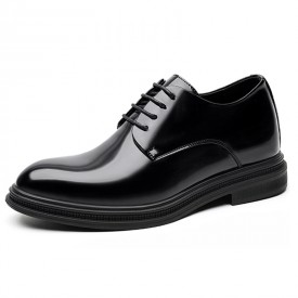 Glossy Elevator Formal Shoes British Height Increasing Business Derbies Gain Taller 3inch / 7.5cm