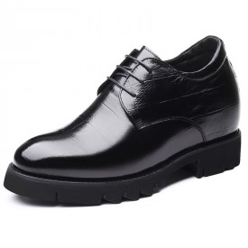 Height Enhancing Business Formal Shoes Calfskin Elevator Derbies Increase Taller 4inch / 10cm