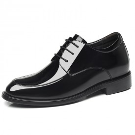 2023 Shiny Elevator Wedding Shoes Luxury Height Increasing Groom Dress Shoes Add Taller 2.8inch / 7cm