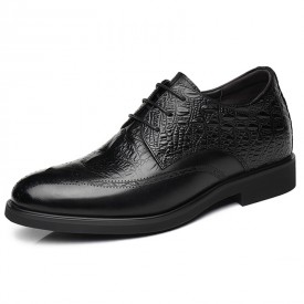 2022 Classic Hidden Lifts Brogue Tuxedo Shoes Modern Elevator Business Shoes Add Tall 2.8inch / 7cm