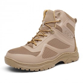 Best Height Increasing Hiking Boots Tan Hidden Lift Military Combat Tactical Boots Gain 3inch / 7.5cm