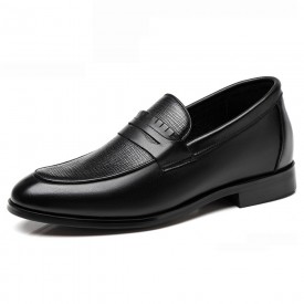 Elevator Gommino Driving Shoes Luxury Slip On Business Penny Loafers Increase Height 2.4inch / 6cm