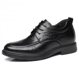 Relaxed Elevator Business Shoes Comfortable Lace Up Hidden Lift Dress Shoes Gain 3inch / 7.5cm