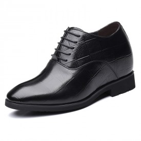 4 inch Men Elevator Oxfords Premium Cowhide Height Increasing Business Shoes Gain Taller 10cm