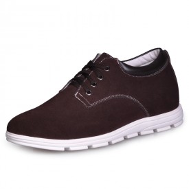 UK coffee elevating shoes men casual sneaker shoes increase taller 6cm / 2.36inches