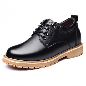 Spacious Toe Elevator Casual Shoes Black Outdoor Work Shoes Increase Taller 3.2inch / 8cm