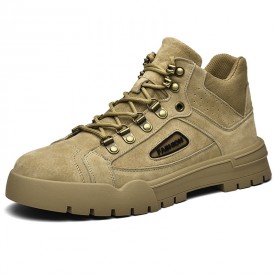 Streetwear Elevator Mid Top Sneakers Hidden Taller Desert Boots Increase Height 2.4inch / 6cm