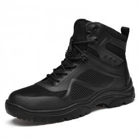 Best Elevator Hiking Boots Black Height Increasing Military Combat Tactical Boots Add Taller 3inch / 7.5cm