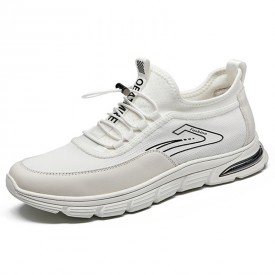 2023 Advantage Hidden Taller Campus Sneakers White Hollow Out Workout Shoes Add 2.4inch / 6cm