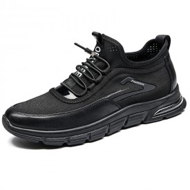 2023 Advantage Elevator Campus Sneakers Black Hollow Out Workout Shoes Gain Taller 2.4inch / 6cm