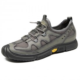 2022 Hidden Lift Trekker Shoes Gray Cowhide Composite Toe Summer Hiking Shoes Get 2.4inch / 6cm