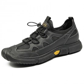 2022 Elevator Trekker Shoes Black Cowhide Composite Toe Summer Hiking Shoes Add 2.4inch / 6cm