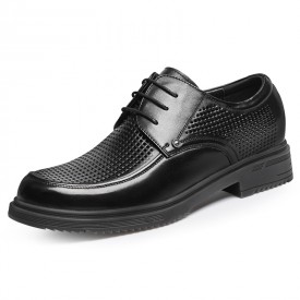 Extra Taller Formal Sandals Elegant Height Increasing Perforated Derby Shoes Gain Taller 3.2inch / 8cm