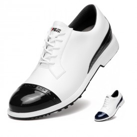 Elevator Cap Toe Golf Shoes Waterproof Leather Casual Brogue Trainers Increase 2inch / 5cm 