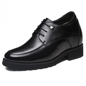 Elegant Taller Wedding Shoes Black Elevated Men Tuxedo Shoes Increase Height 4.7inch / 12cm