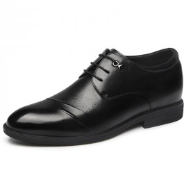 Clearance British Lace Up Elevator Derbies Comfortable Men Wedding Shoes Gain Taller 2.6inch / 6.5cm